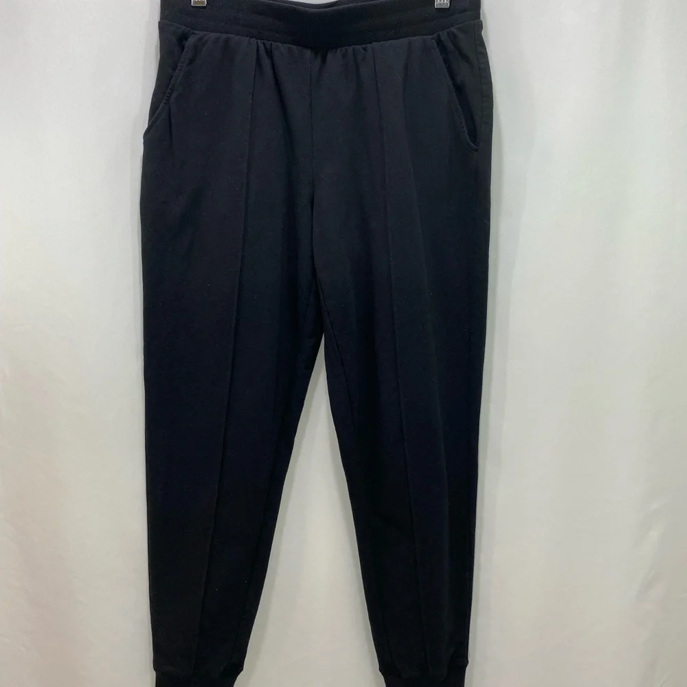 Isaak Mizrahi Black Sherpa Lined Elastic Waist Pants